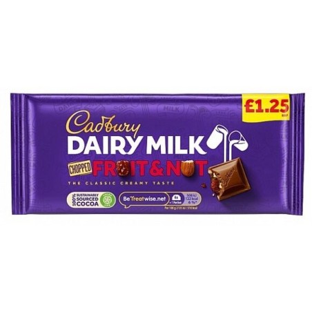 Cadbury Dairy Milk Fruit & Nut 95gr