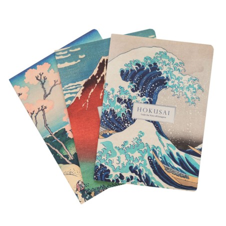 Pack 3 Cuadernos A5 La Gran Ola Kanagawa Hokusai Kokonote