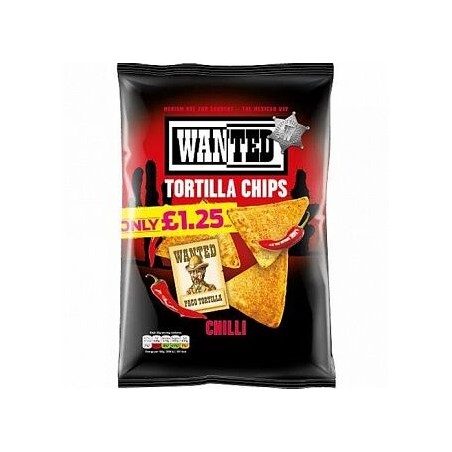 Wanted Tortilla Chips Chilli 125g