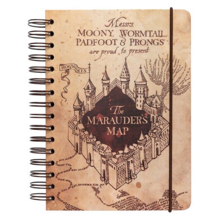 Cuaderno Tapa Forrada A5 Mapa del Merodeador Harry Potter