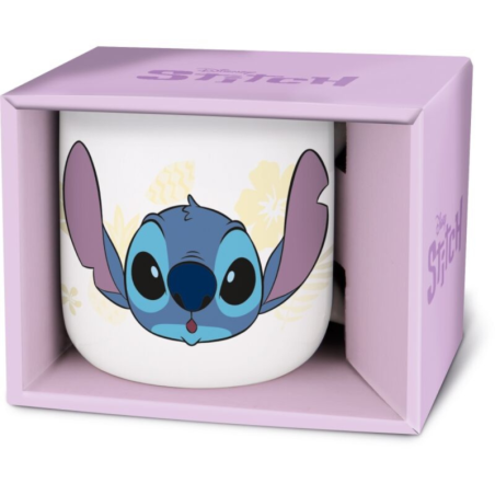 Taza Desayuno Stitch Palmas 400ml