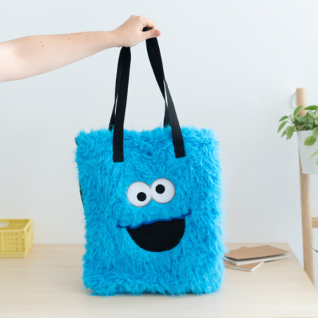 Tote Bag Felpa Monstruo de las Galletas Barrio Sésamo