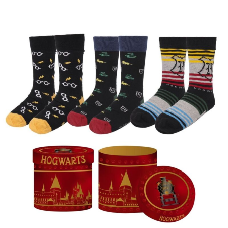 Pack 3 Calcetines Harry Potter Hogwarts Talla 38/45