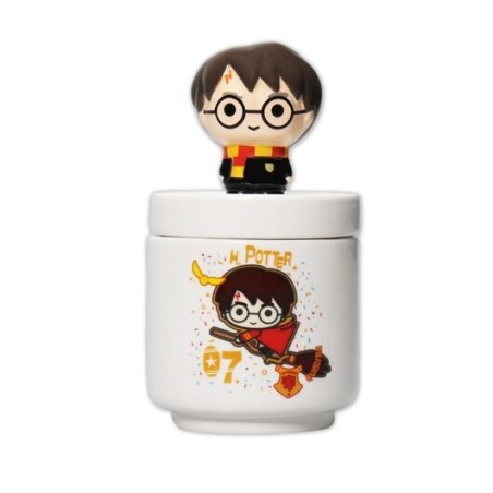 Bote Cerámica con Tapa Harry Potter Kawaii 3D