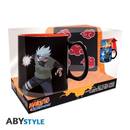 Set Taza Naruto Térmica + Posavasos Akatsuki