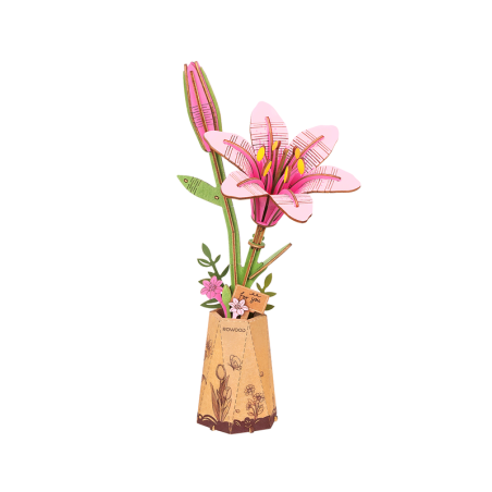 Rowood Puzzle 3D Lirio Rosa 124pz