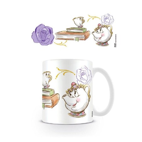 Taza Chip y Mrs Potts La Bella y La Bestia Disney 315ml