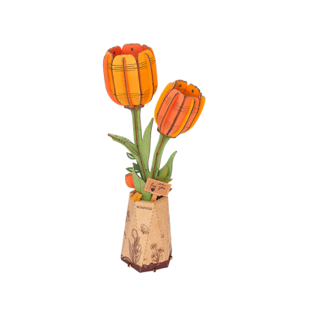 Rowood Puzzle 3D Tulipán Naranja 124pz